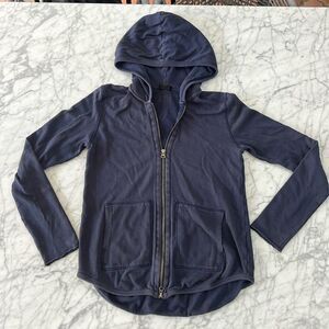 ATM Anthony Thomas Melillo Dark Blue Zip-Up Hoodie